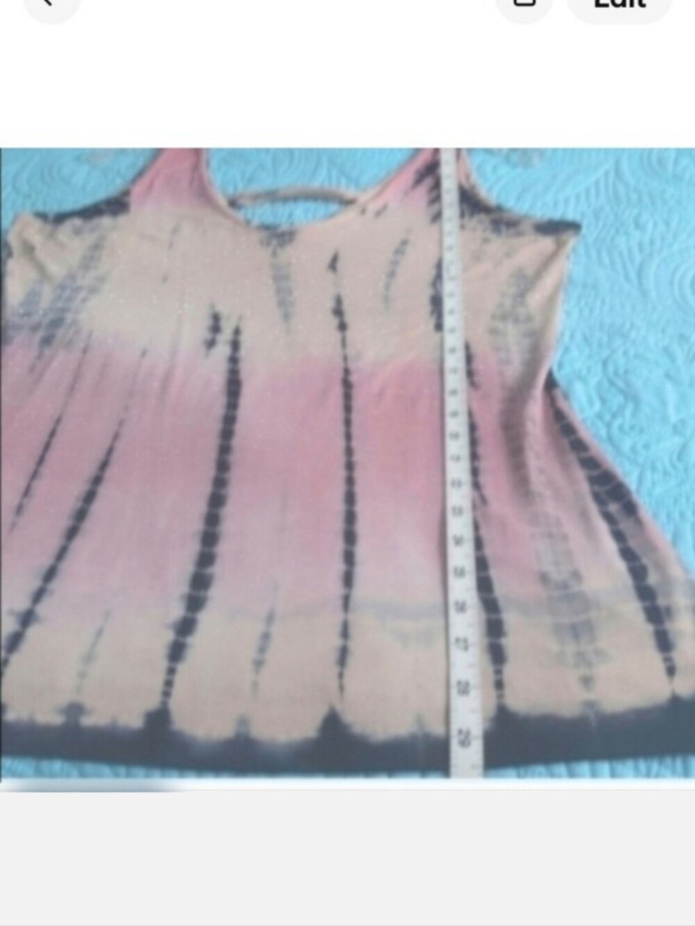 Pink & Peach Tunic Tank Top Medium Swimsuit Cover-up Festival - Picture 6 of 10